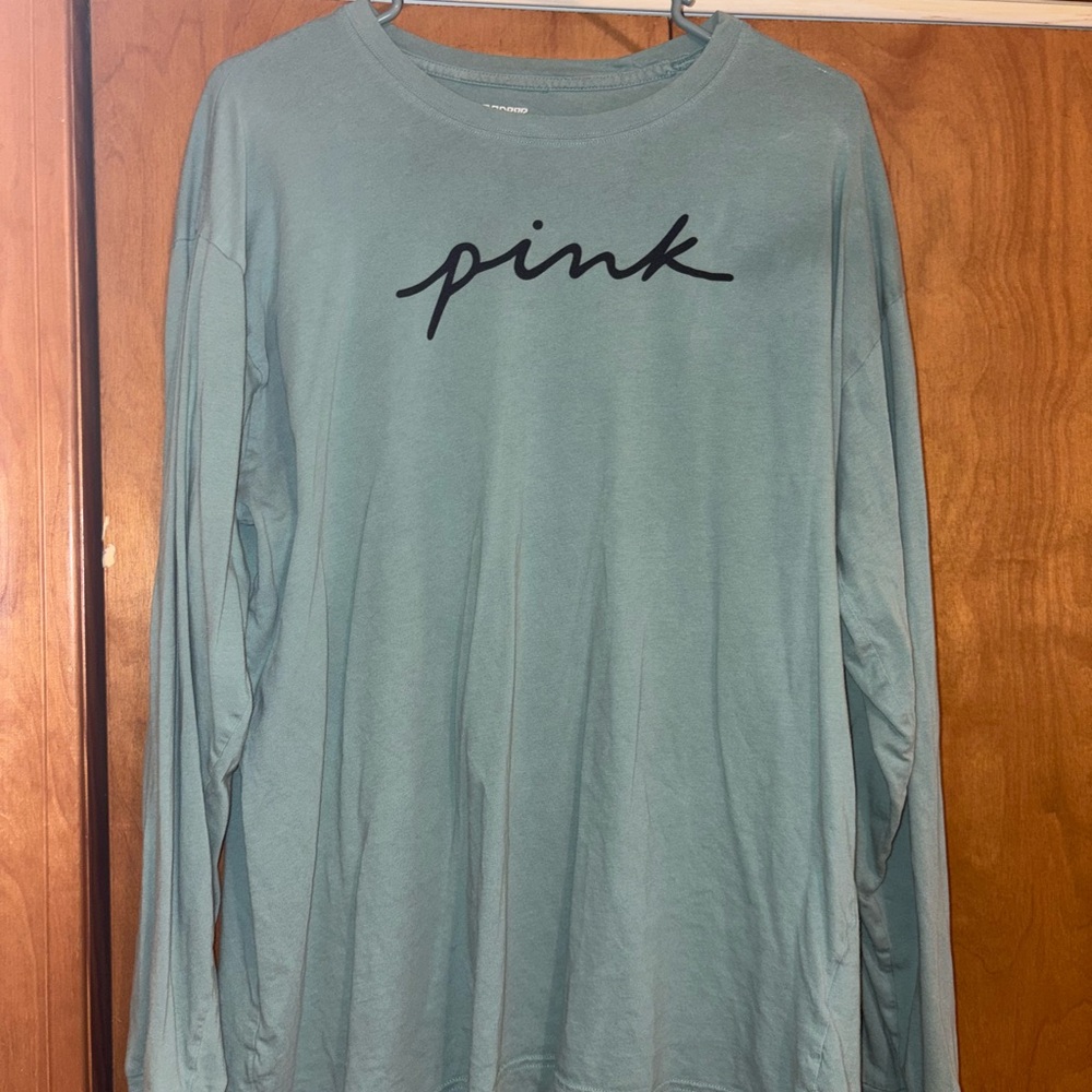 PINK Victoria's Secret Teal Long Sleeve Top